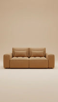 Handcrafted Modern 2-Seater Sofa – Solid Kikar Wood & MoltyFoam