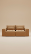 Handcrafted Modern 2-Seater Sofa – Solid Kikar Wood & MoltyFoam