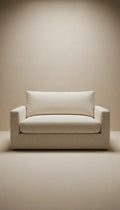 Handcrafted Minimalist 2-Seater Sofa – Upholstered Loveseat with Cushioned Seating